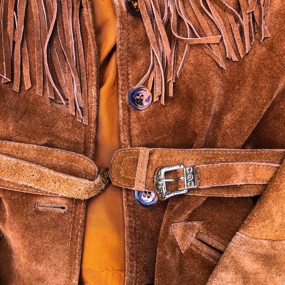 Vintage leather fringe jacket - Picture 3 of 8